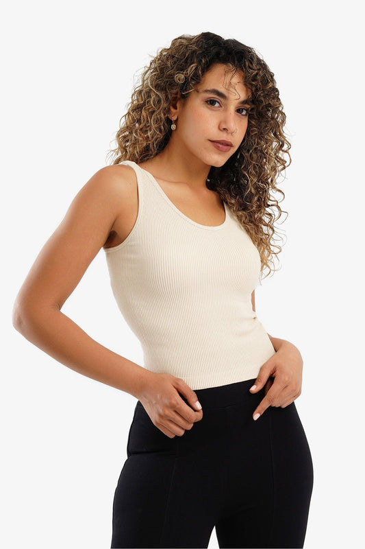 Square Back Ribbed Top - Carina - ÙƒØ§Ø±ÙŠÙ†Ø§