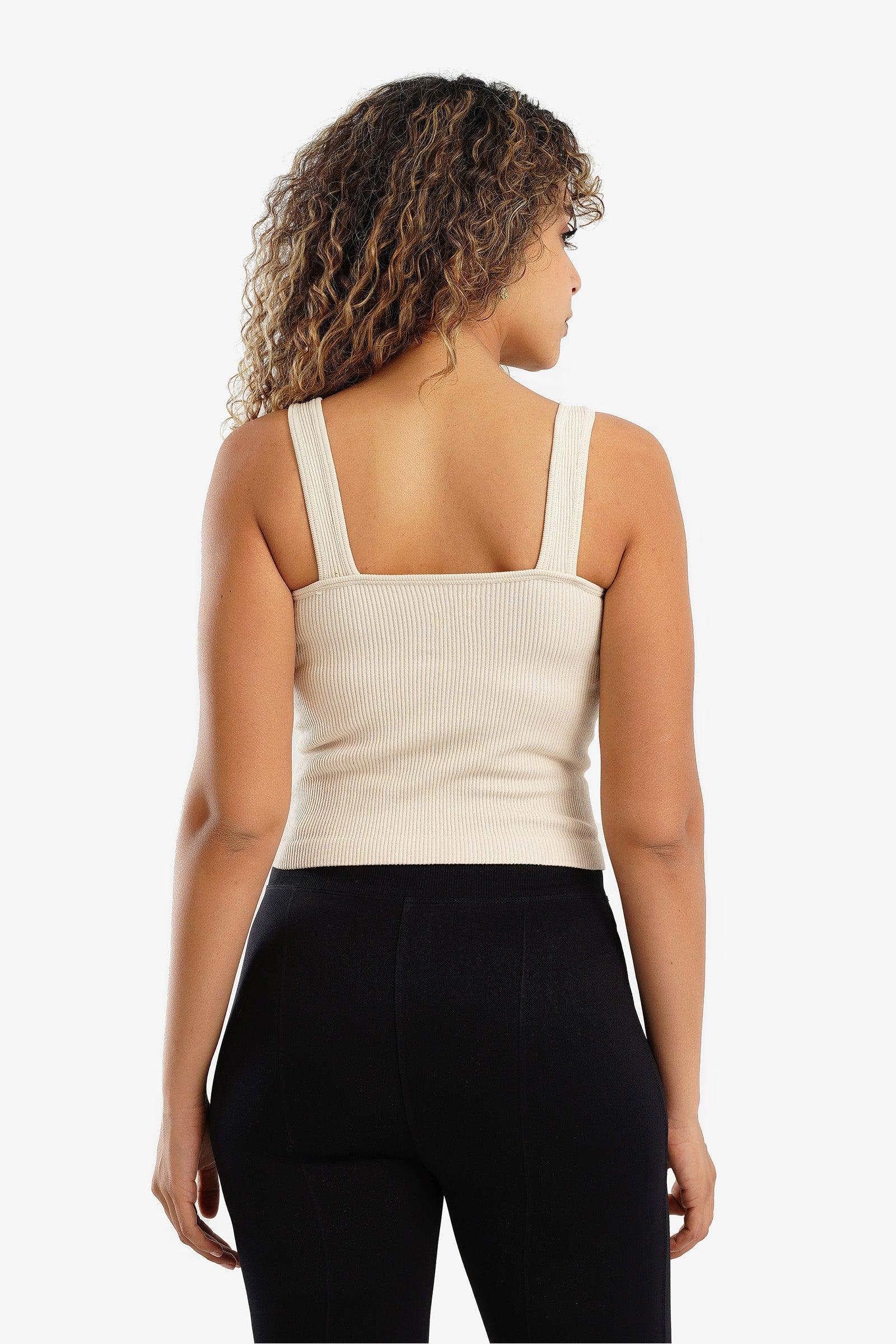 Square Back Ribbed Top - Carina - ÙƒØ§Ø±ÙŠÙ†Ø§