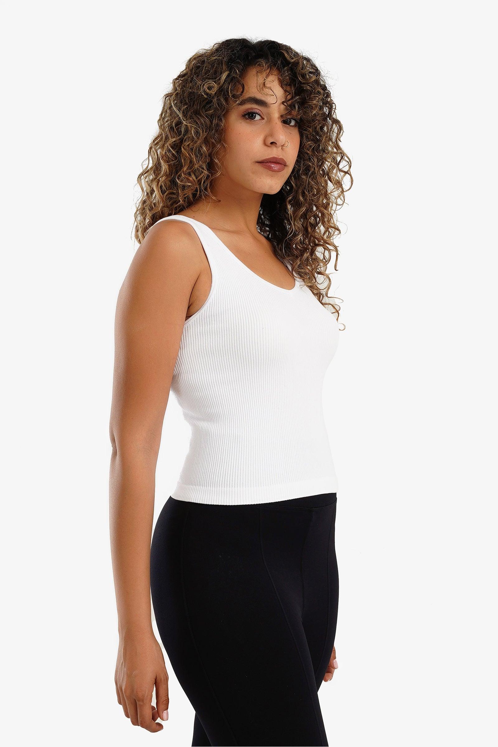 Square Back Ribbed Top - Carina - ÙƒØ§Ø±ÙŠÙ†Ø§