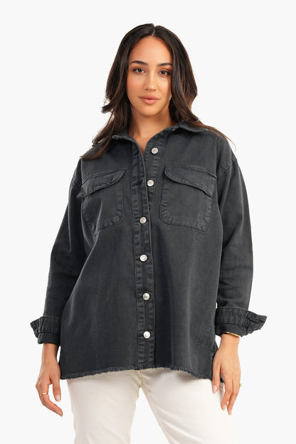 Denim Shirt with Chest Pockets