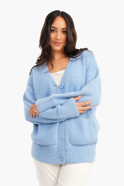 Knitted Drop Shoulder Cardigan