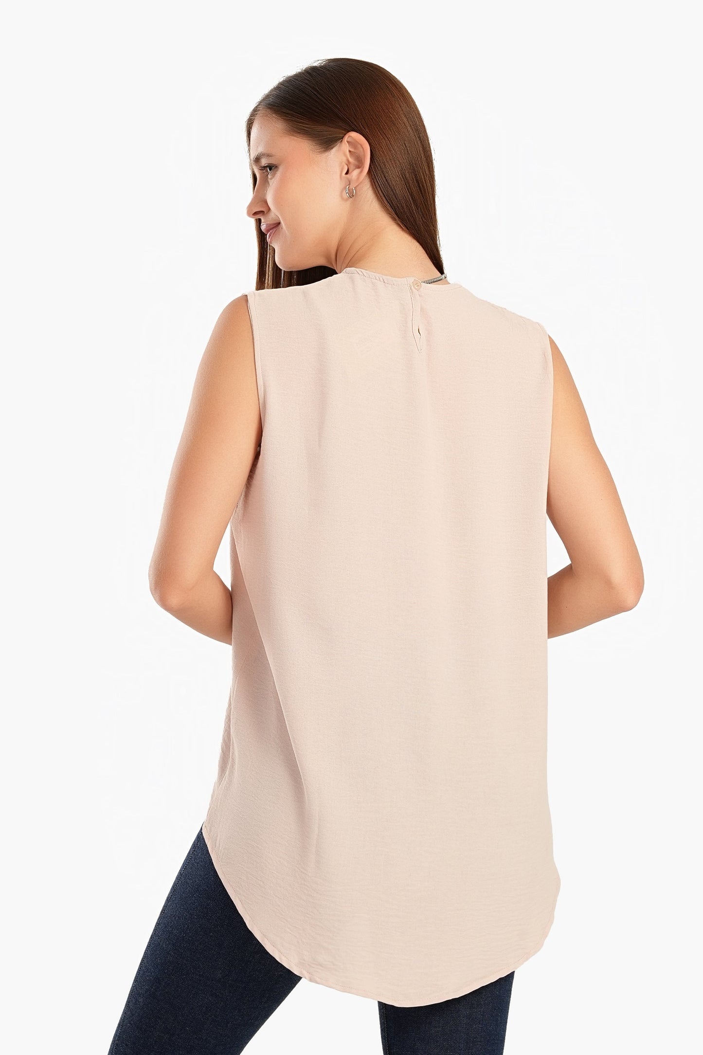 Asymmetrical Sleeveless Blouse