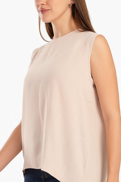 Asymmetrical Sleeveless Blouse