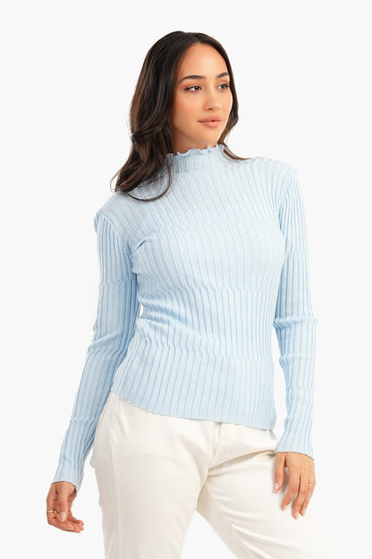 Ribbed Slim Fit Pullover