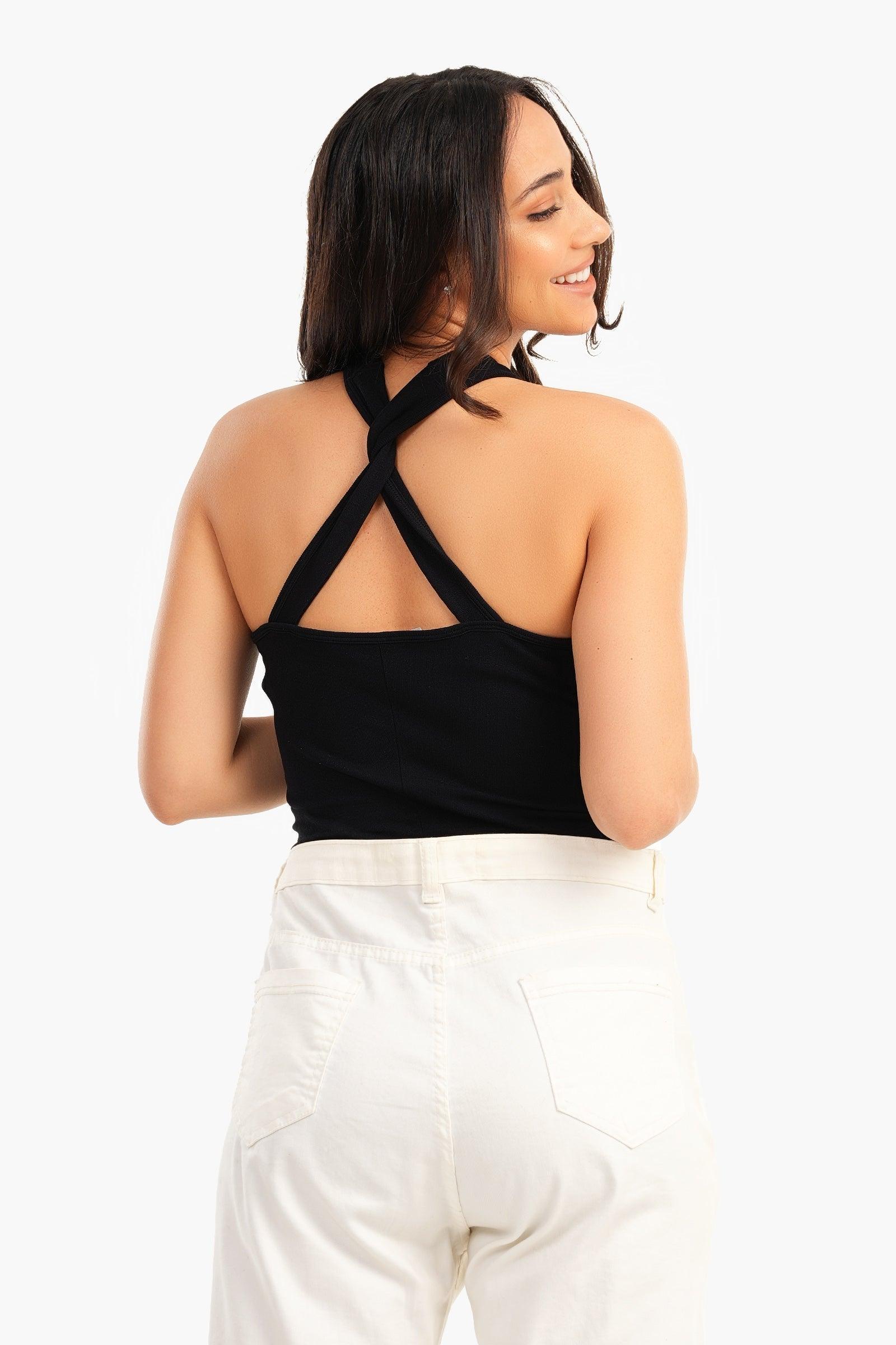 Cut-out High Neck Top - Carina - ÙƒØ§Ø±ÙŠÙ†Ø§