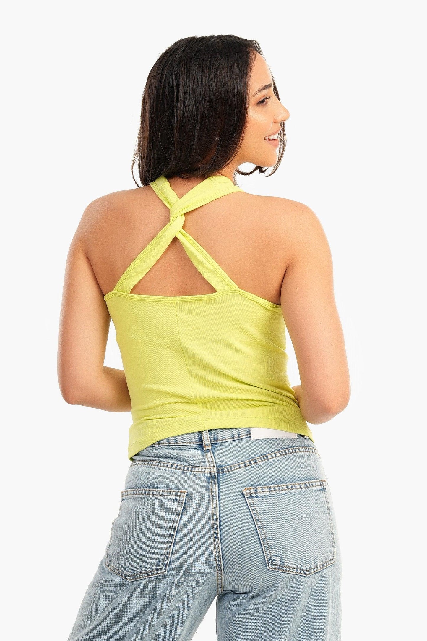 Cut-out High Neck Top - Carina - ÙƒØ§Ø±ÙŠÙ†Ø§