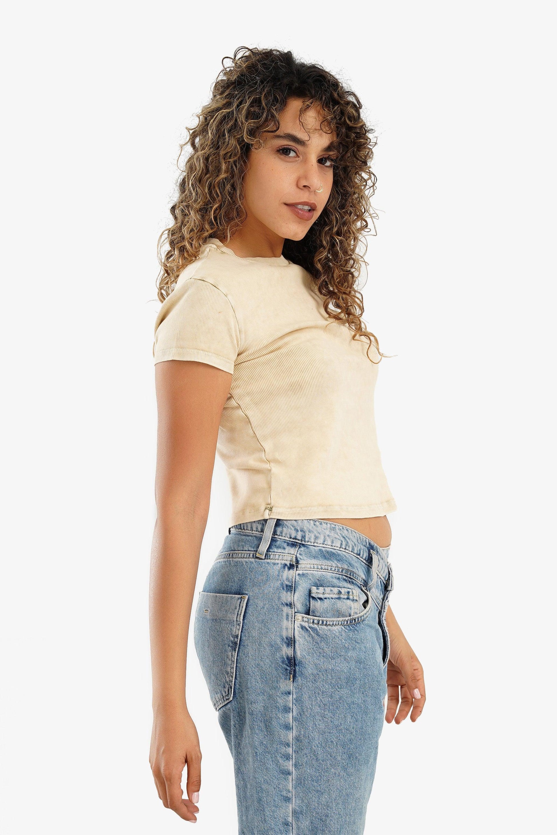 Cotton Ribbed Crop Top - Carina - ÙƒØ§Ø±ÙŠÙ†Ø§