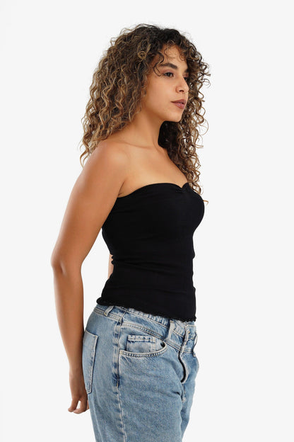 Strapless Ribbed Top - Carina - ÙƒØ§Ø±ÙŠÙ†Ø§