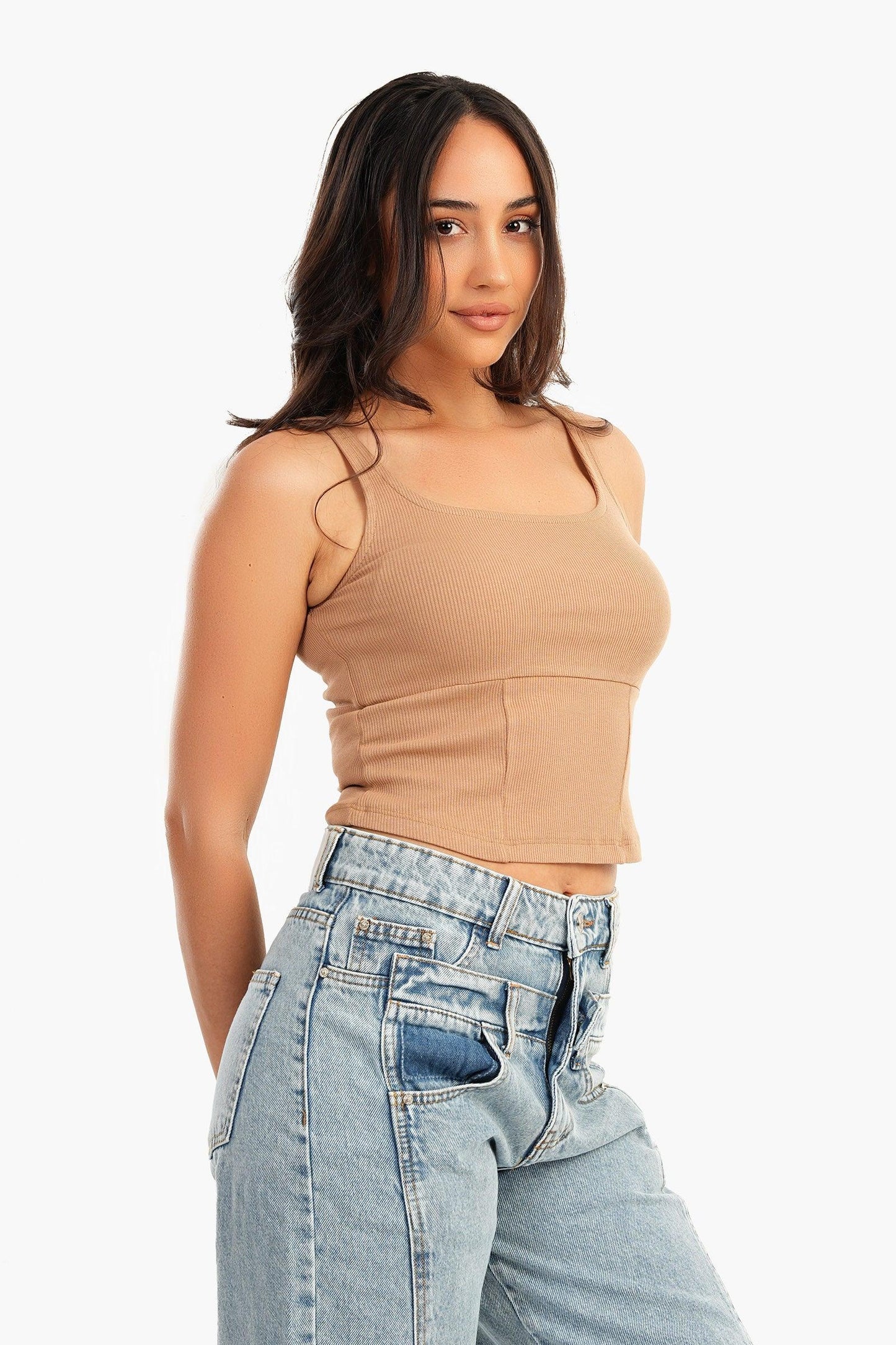 Cropped Ribbed Top - Carina - ÙƒØ§Ø±ÙŠÙ†Ø§