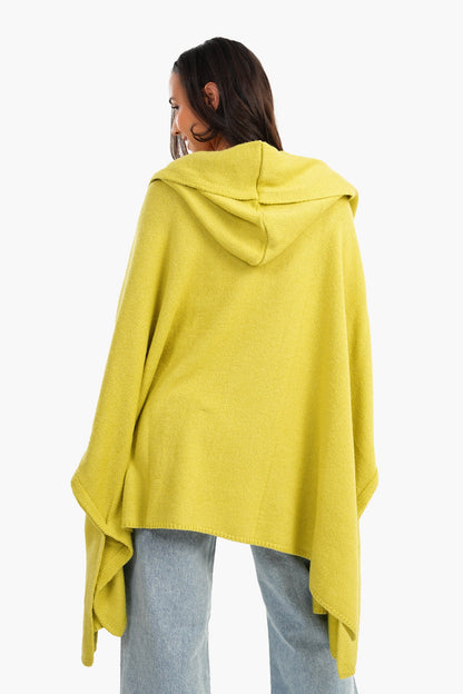 Knitted Hooded Poncho