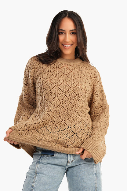 Brocade Arcylic Pullover