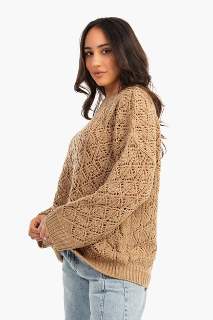 Brocade Arcylic Pullover