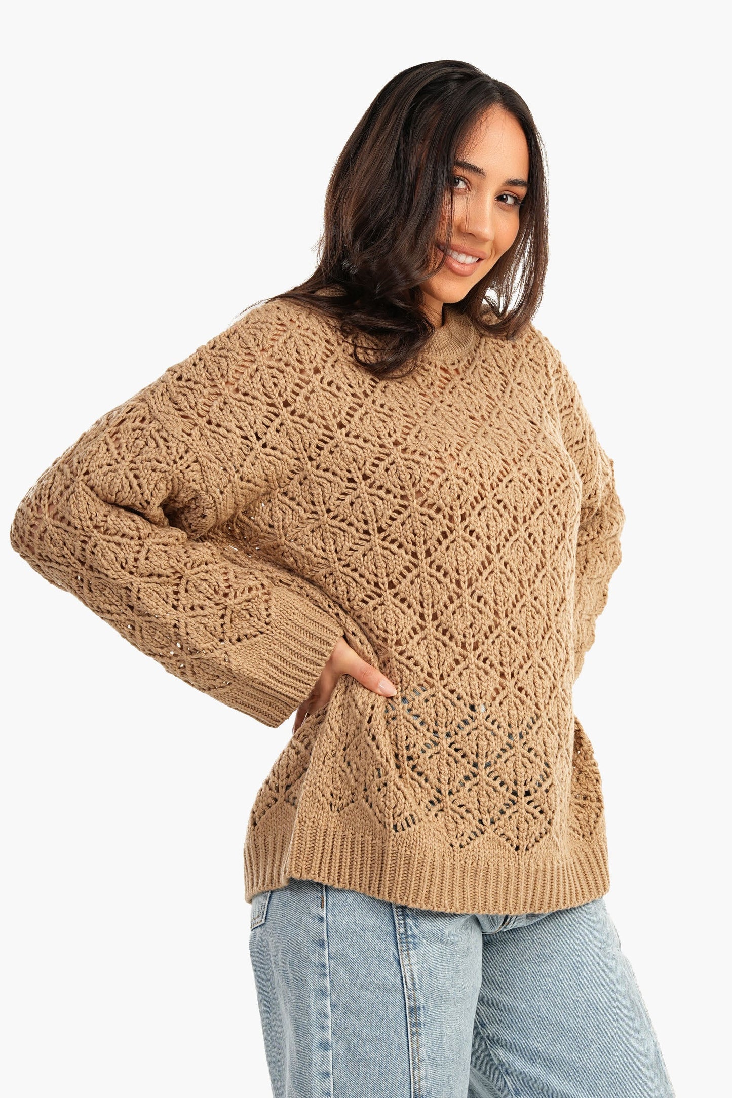 Brocade Arcylic Pullover