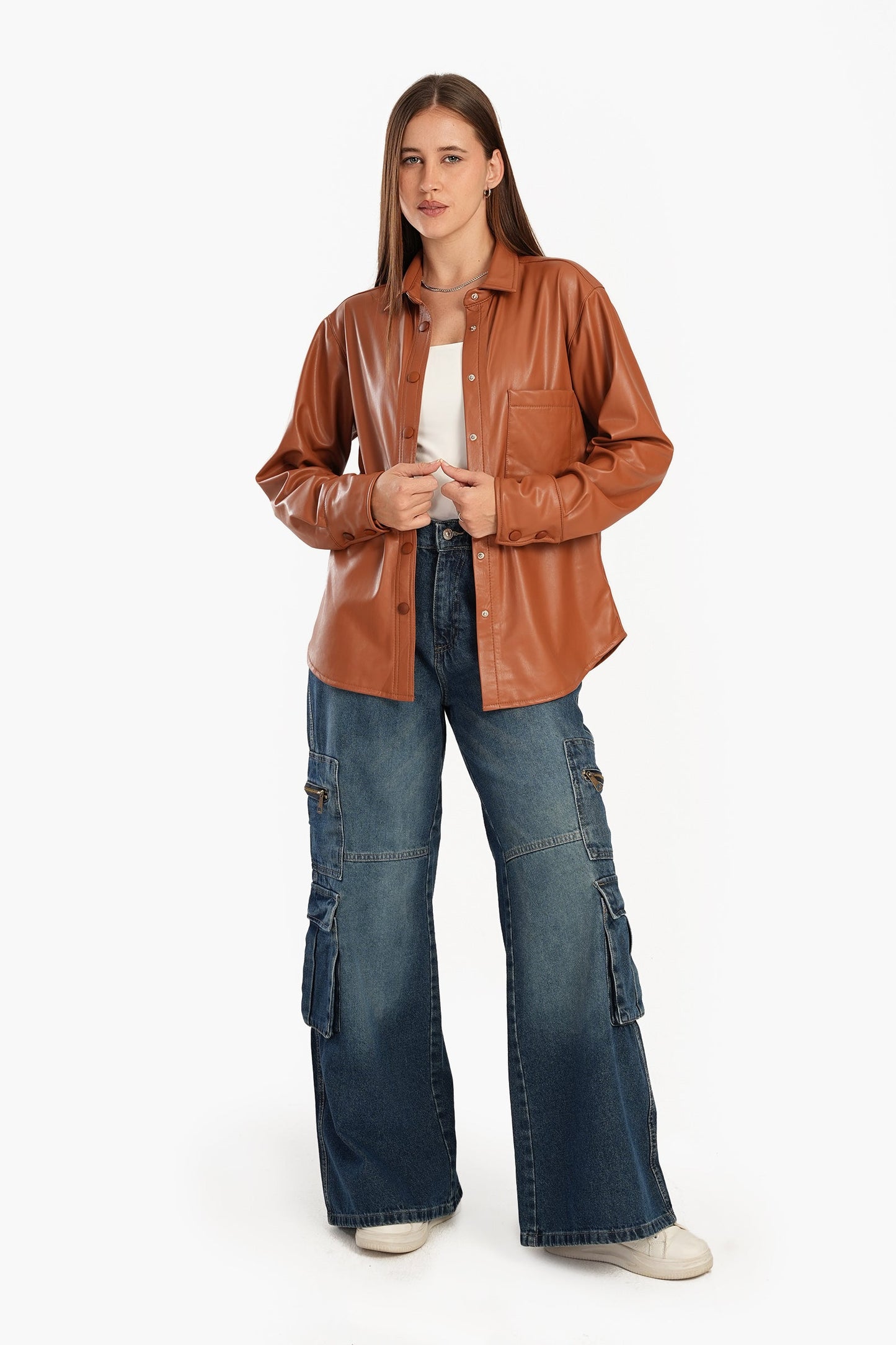 Vintage Wide-Leg Cargo Jeans