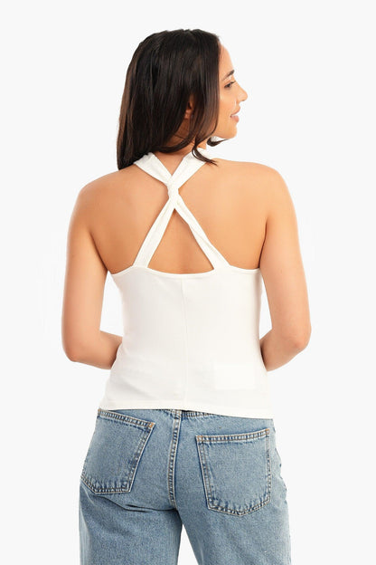 Cut-out High Neck Top - Carina - ÙƒØ§Ø±ÙŠÙ†Ø§