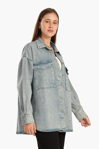 Oversized Denim Shirt