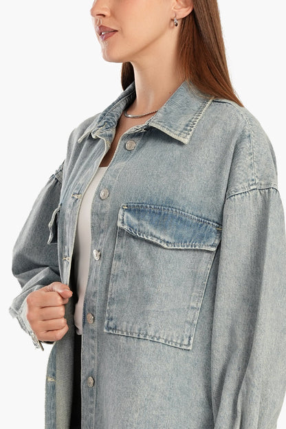 Oversized Denim Shirt