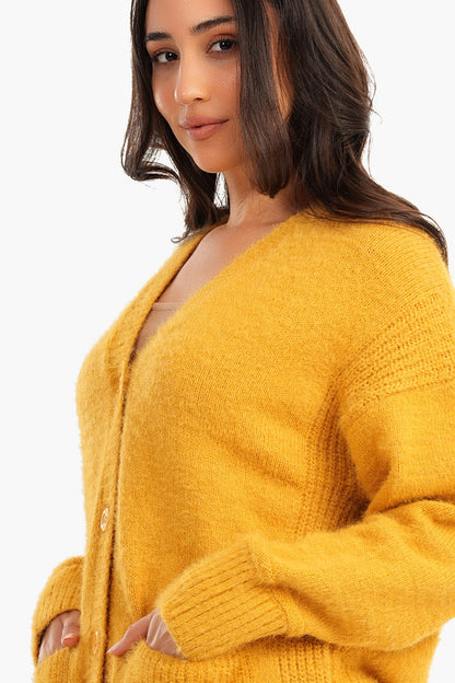 Knitted Drop Shoulder Cardigan