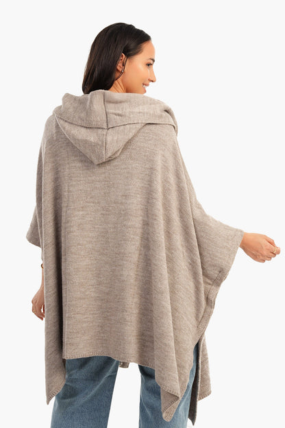 Knitted Hooded Poncho