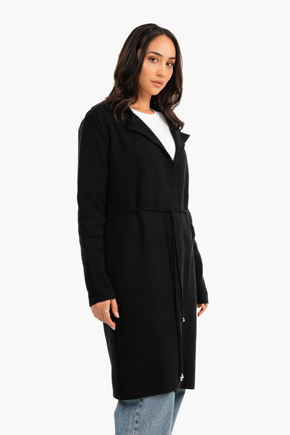 Coat with Thin Belt