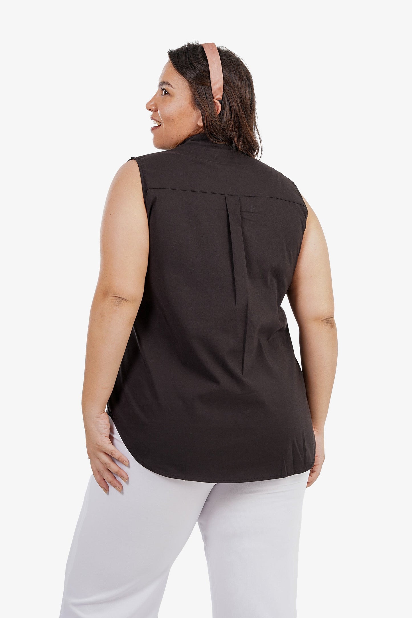 Poplin Sleeveless Shirt