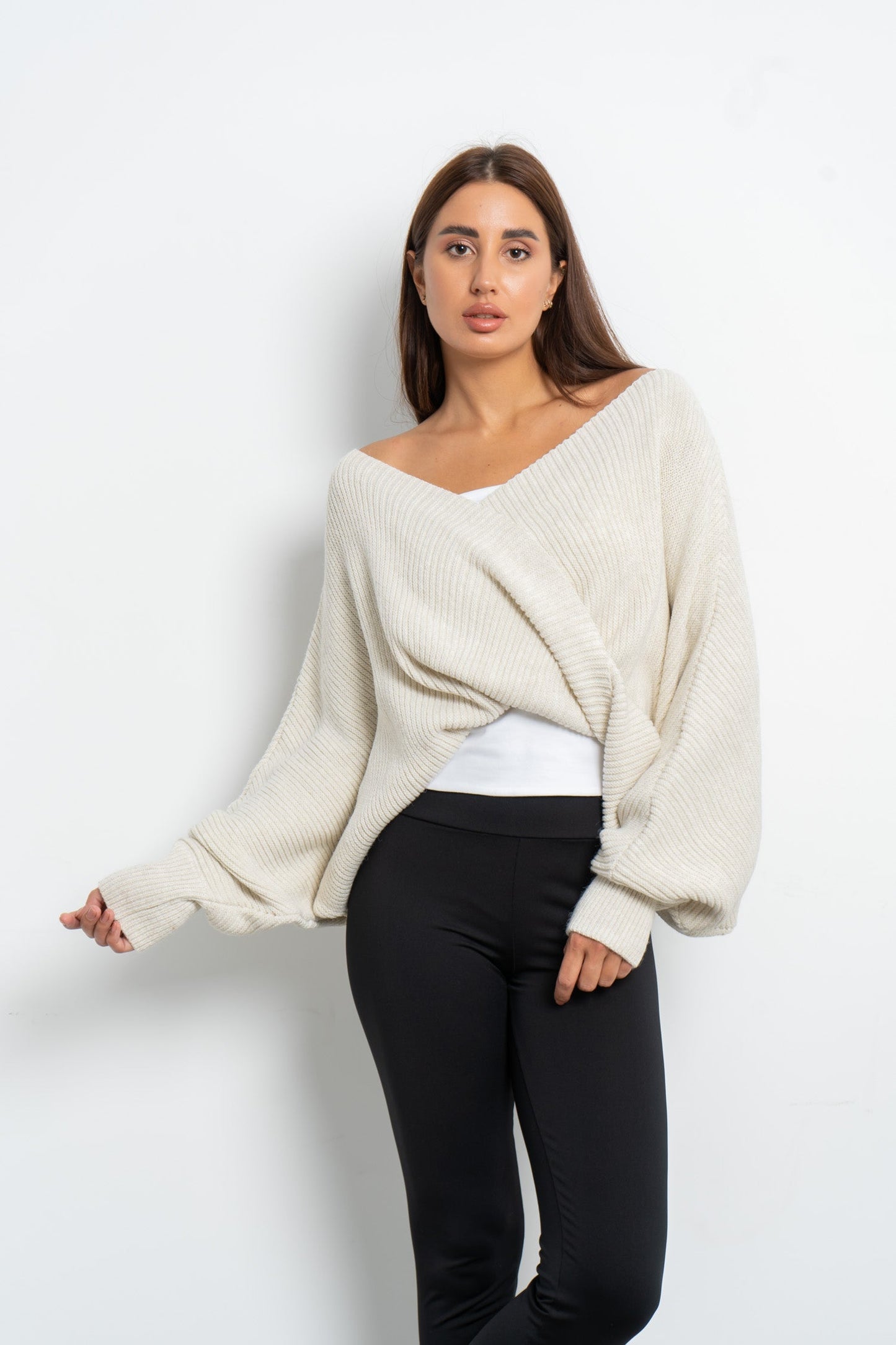 Twisted Knitted Pullover