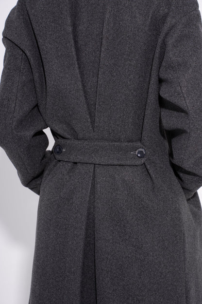 Wool Oversized Long Coat – Charcoal Grey