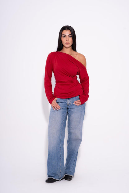 Cotton Hot Take Top – Red