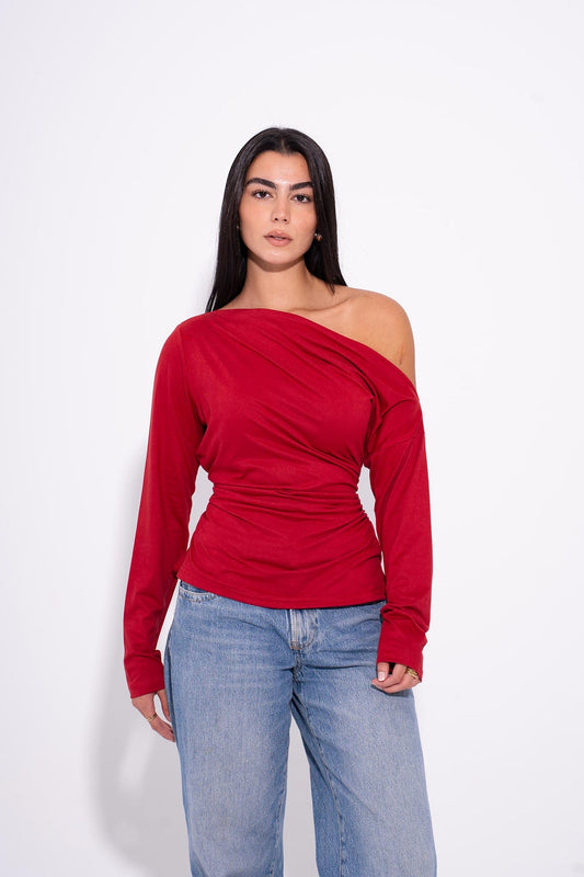 Cotton Hot Take Top – Red