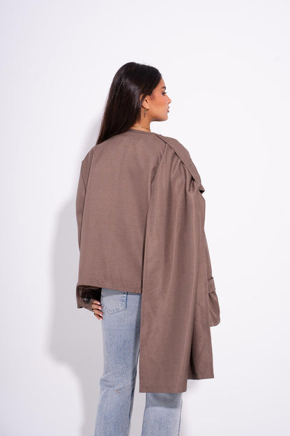 Wool-Blend Draped Tailored Shirt – Cafe