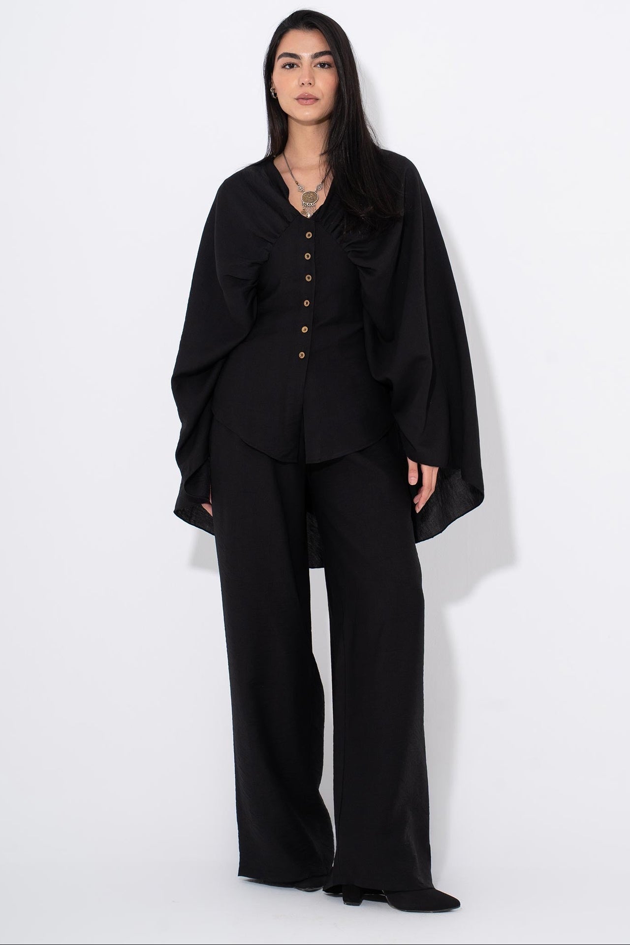 Breeze Linen Set - Black