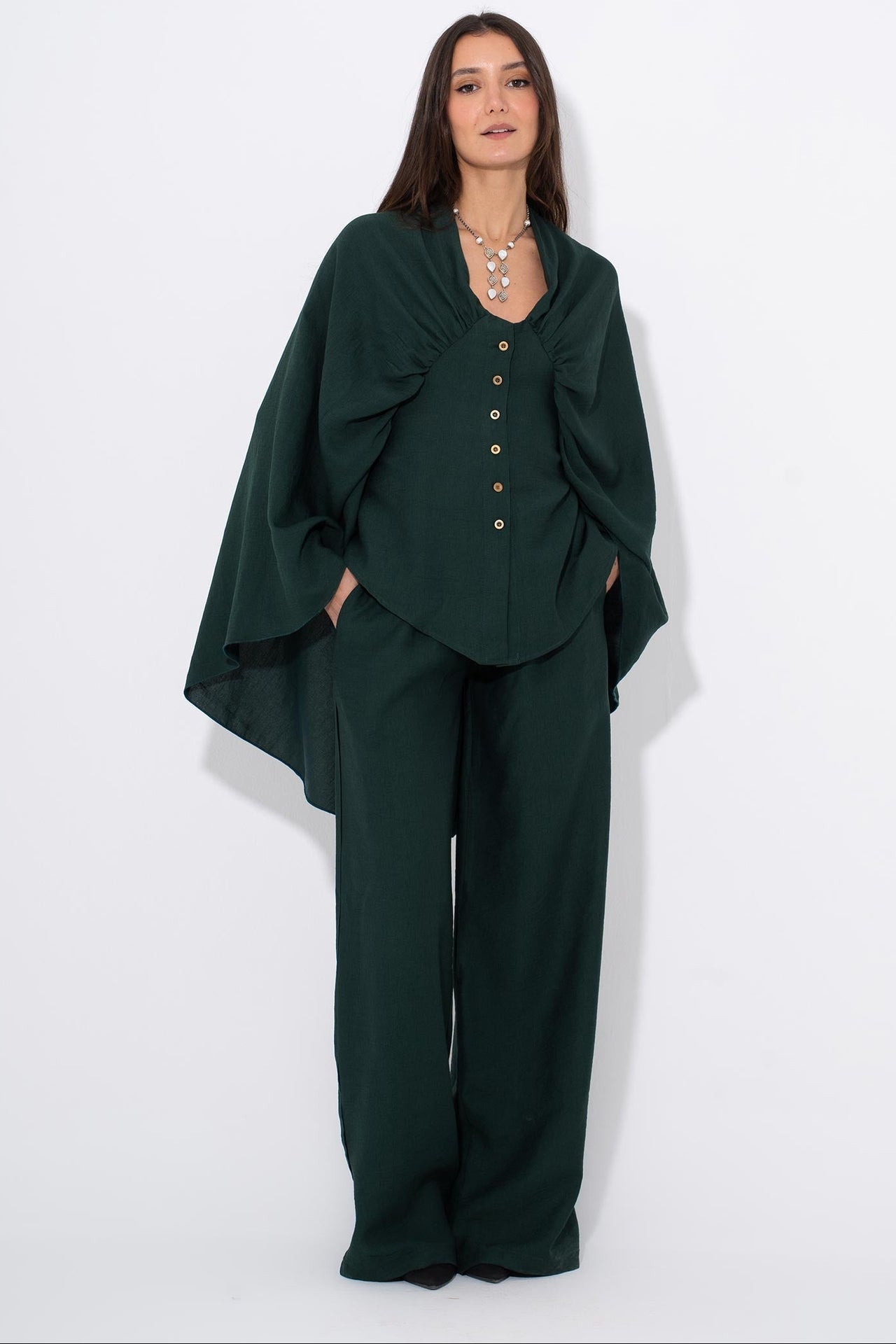 Breeze Linen Set - Green