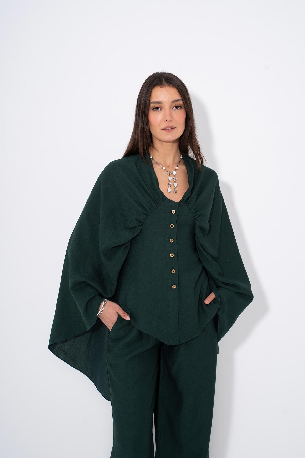 Breeze Linen Set - Green