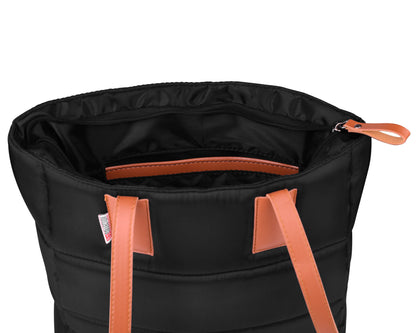 Puffer Tote Bag with Wallet