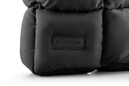 Large capacity waterproof soft quilted shoulder bag and crossbag for women - Black