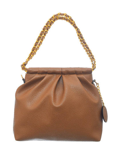 Shrink Leather Crossbody Bag