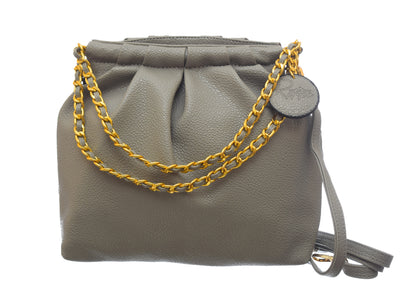 Shrink Leather Crossbody Bag