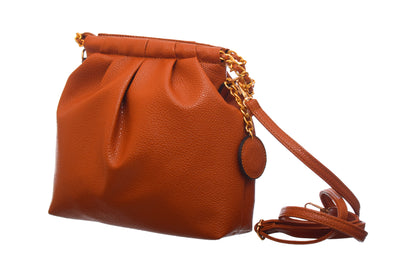 Shrink Leather Crossbody Bag