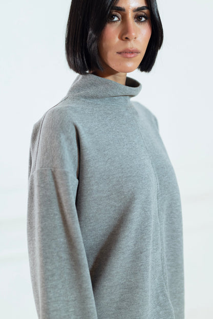 Cashmere Mélange Knit Loungewear Set – Grey