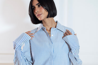 Classic Striped Blue Shirt