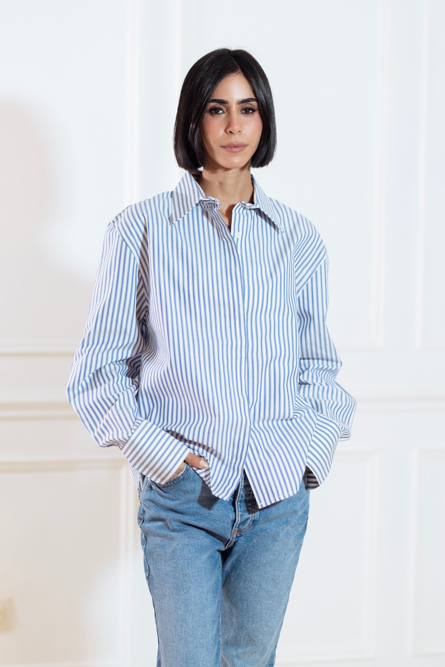 Classic Striped Blue Shirt