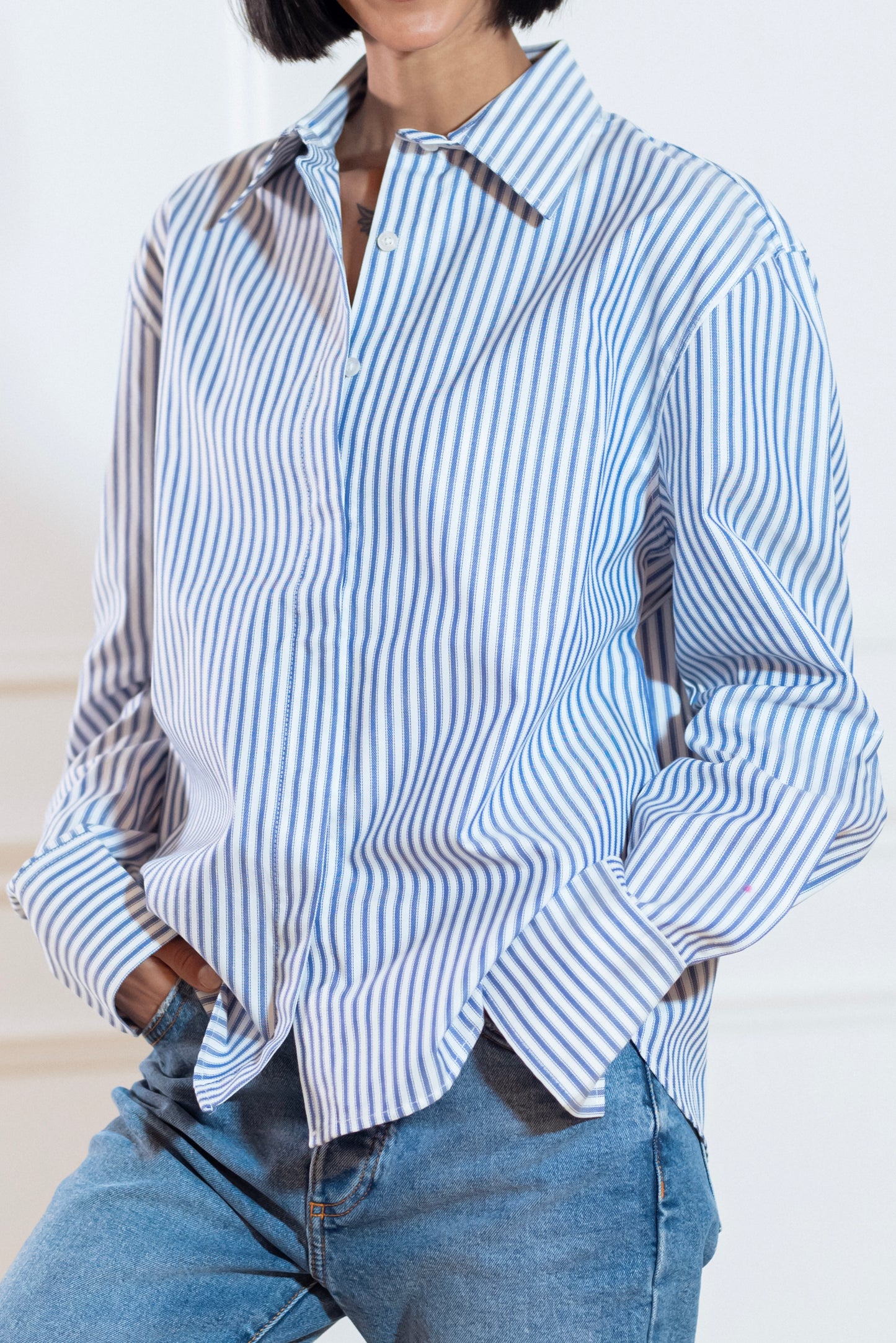 Classic Striped Blue Shirt