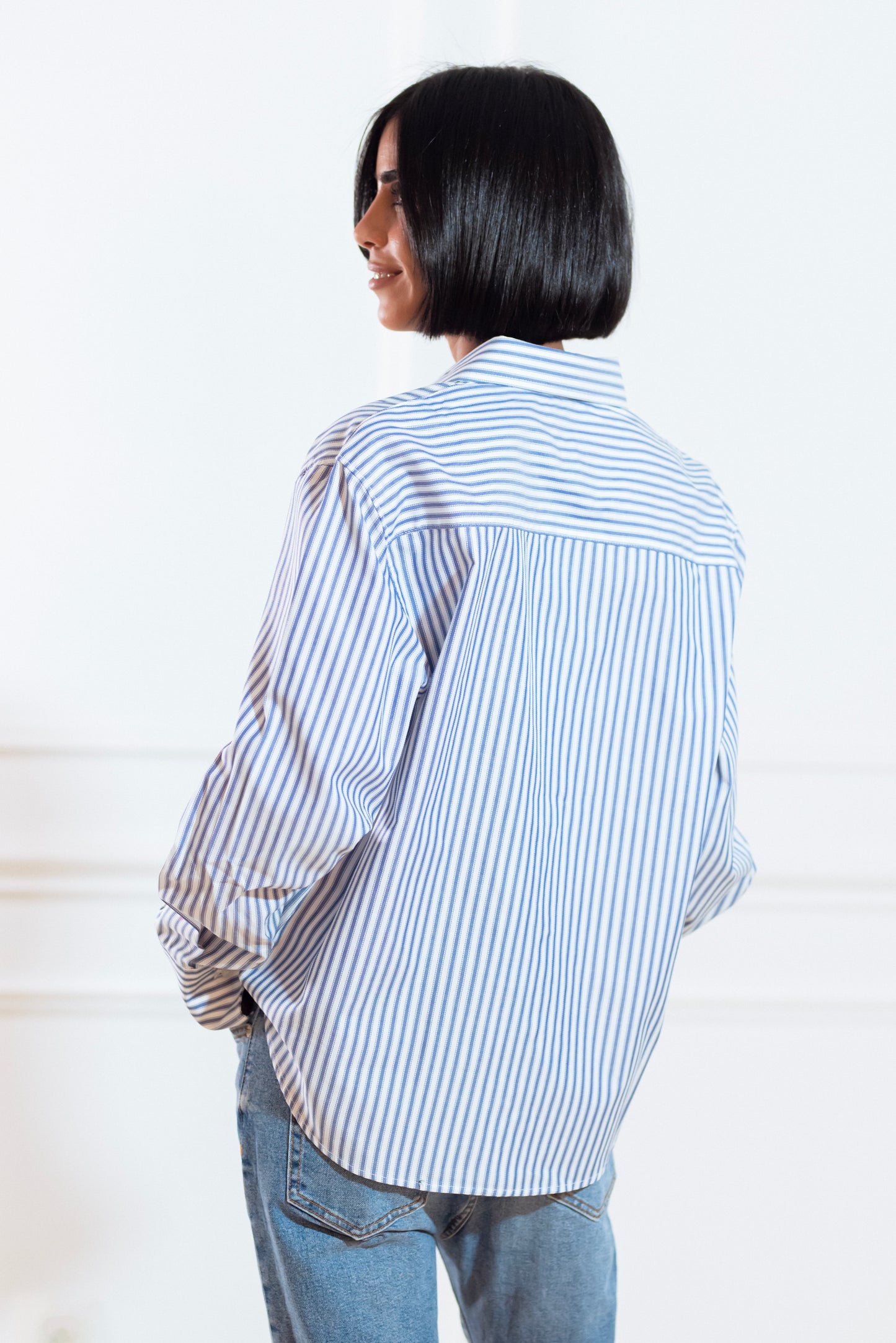 Classic Striped Blue Shirt