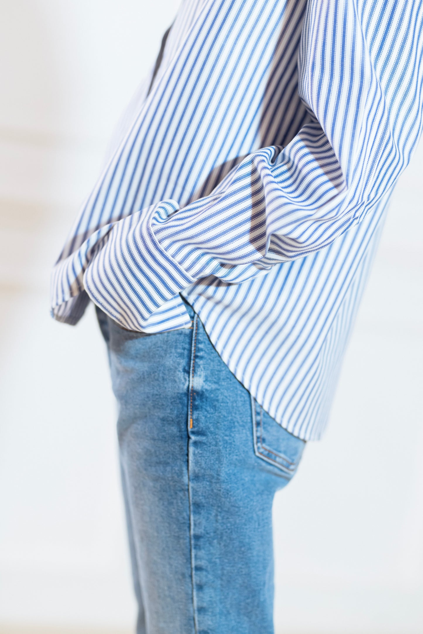 Classic Striped Blue Shirt