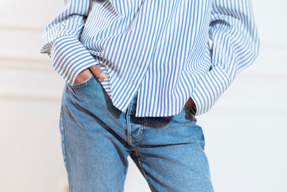 Classic Striped Blue Shirt