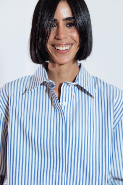 Classic Striped Blue Shirt