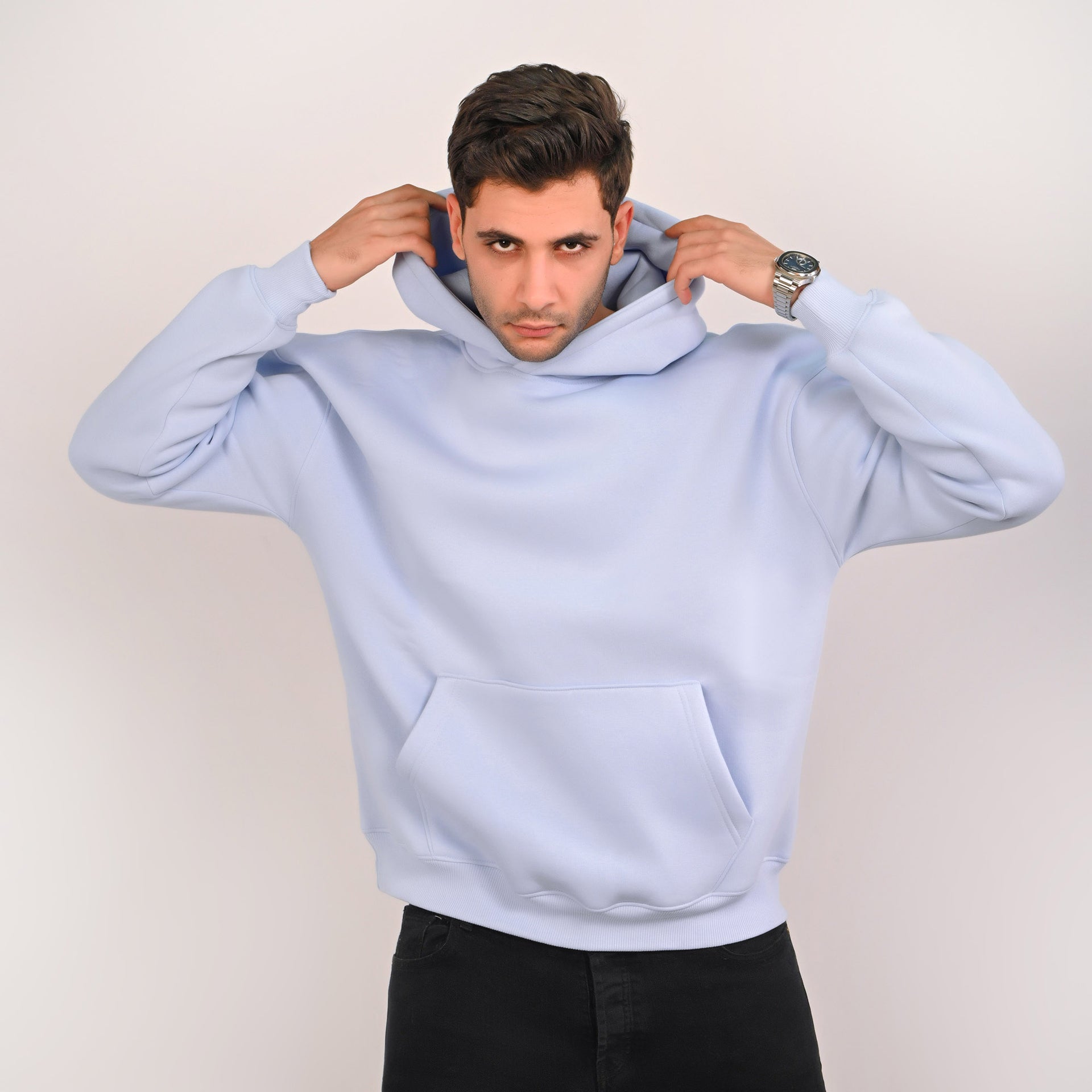 Plain Oversized Hoodie – Baby Blue