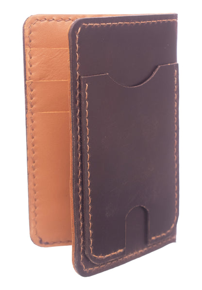 Genuine Leather Wallet with 9 Pockets Pharaonic Design