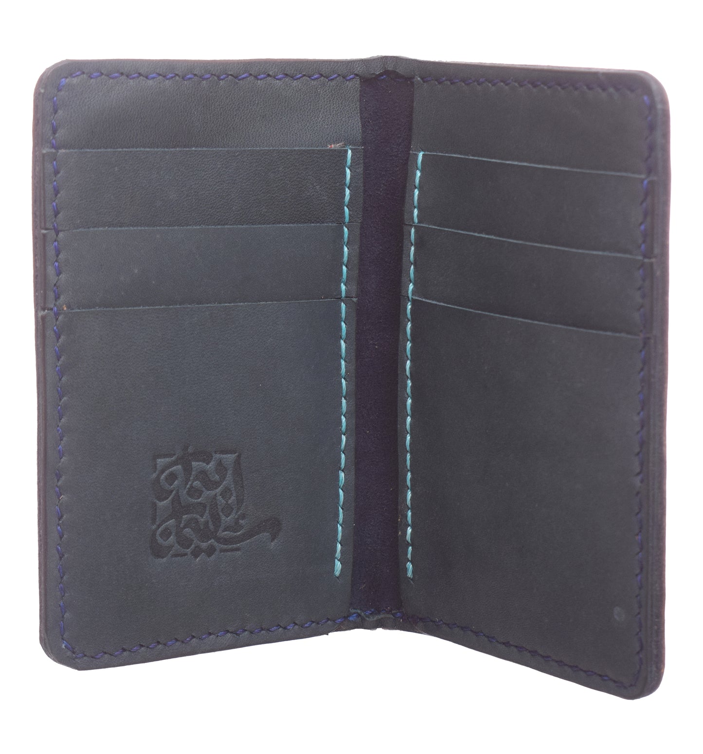 Genuine Leather Wallet with 9 Pockets Pharaonic Design