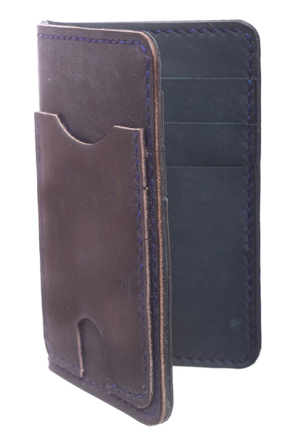 Genuine Leather Wallet with 9 Pockets Pharaonic Design